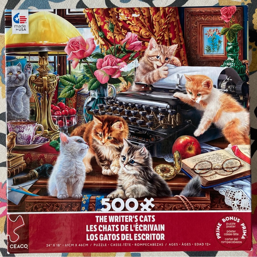 500 Piece Jigsaw Puzzle The Writer’s Cat